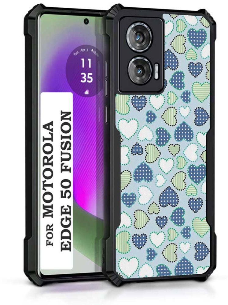     			COBERTA Multicolor Printed Back Cover Polycarbonate Compatible For Moto Edge 50 Fusion ( Pack of 1 )