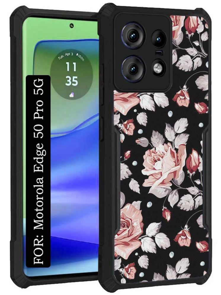     			COBERTA Multicolor Printed Back Cover Polycarbonate Compatible For Motorola Edge 50 Pro 5G ( Pack of 1 )