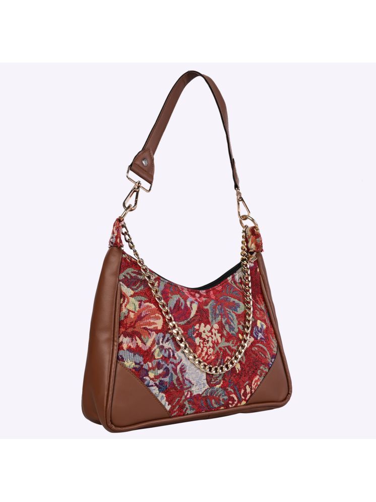     			ENSAC Red Cotton Shoulder Bag