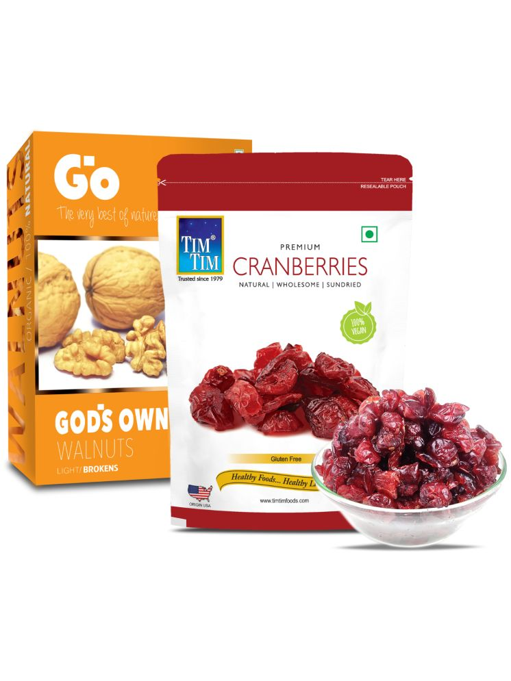     			Go Kashmiri Light Broken Walnuts Kernels (Without Shell) 250g and Premium Cranberries 250g.