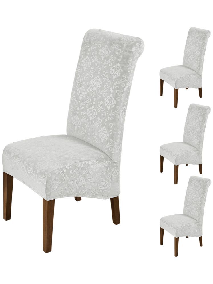     			HOKIPO 4 Seater Velvet Chair Cover ( Pack of 4 )