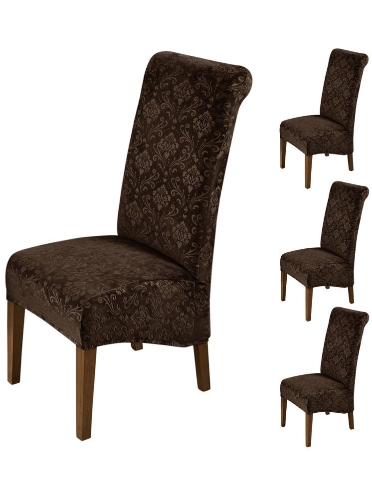     			HOKIPO 4 Seater Velvet Chair Cover ( Pack of 4 )