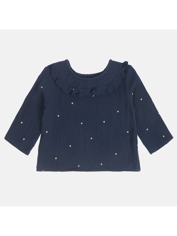     			MINI KLUB Blue Cotton Girls Top ( Pack of 1 )