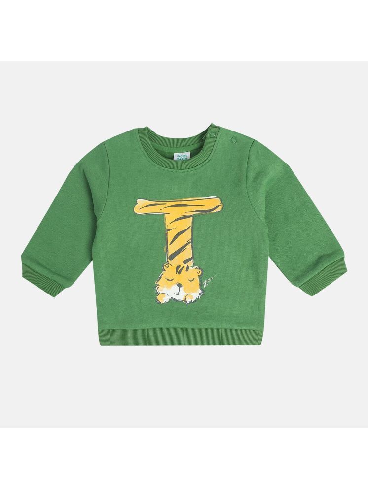     			Miniklub Baby Boys Round Neck Full Sleeve Knit Sweat Shirt (Green Color)