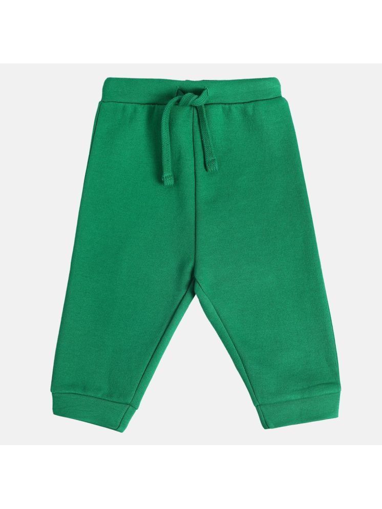     			Miniklub Girls All Around Elastic Full Length Knit Jogger (Green Color)