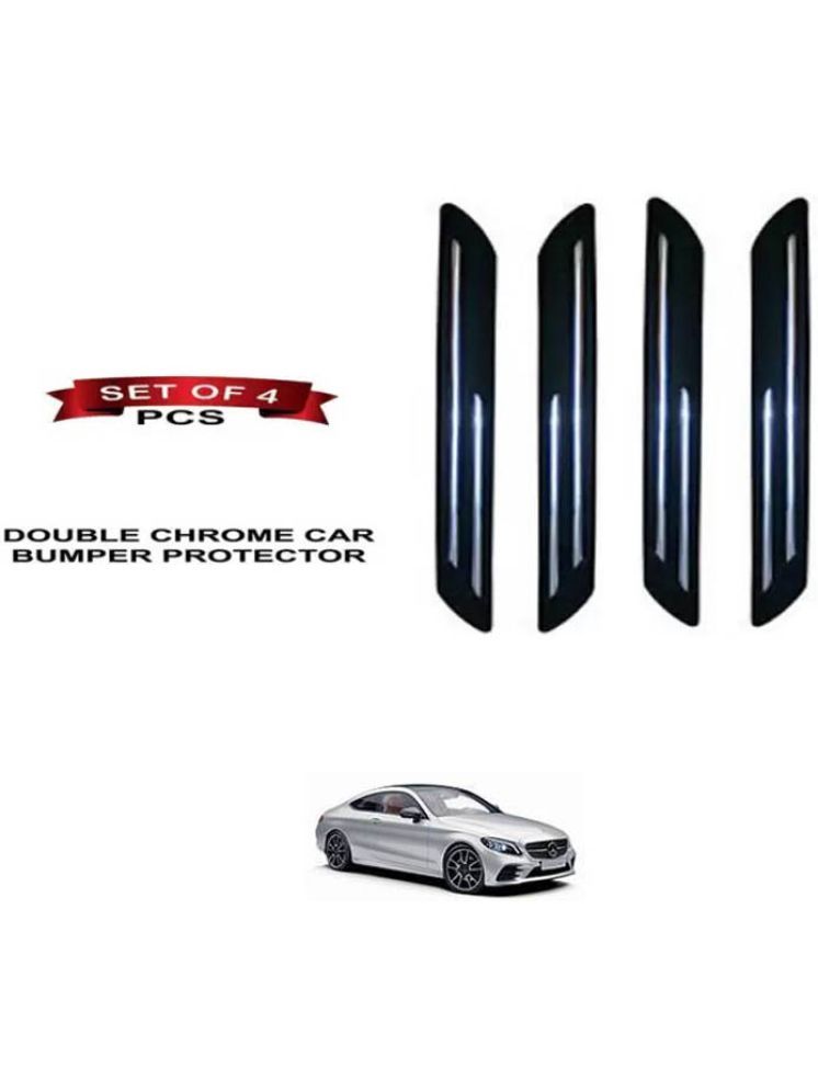     			RONISH Rubber Car Bumper Protector Guard (Double Chrome) For Mercedes Benz C200