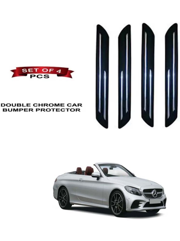     			RONISH Rubber Car Bumper Protector Guard (Double Chrome) For Mercedes Benz C-Class Cabriolet