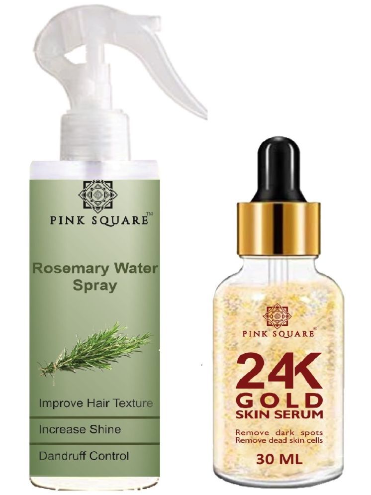     			Rosemary water Hair spray for Hair Regrowth (100ml) & 24K Gold Facial Serum (30ml) Combo of 2