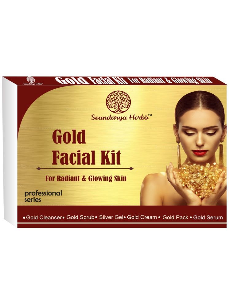     			Soundarya Herbs 24K Gold Radiant & Glowing Skin 3 Times Use Facial Kit For All Skin Type Gold 1 ( Pack of 1 )