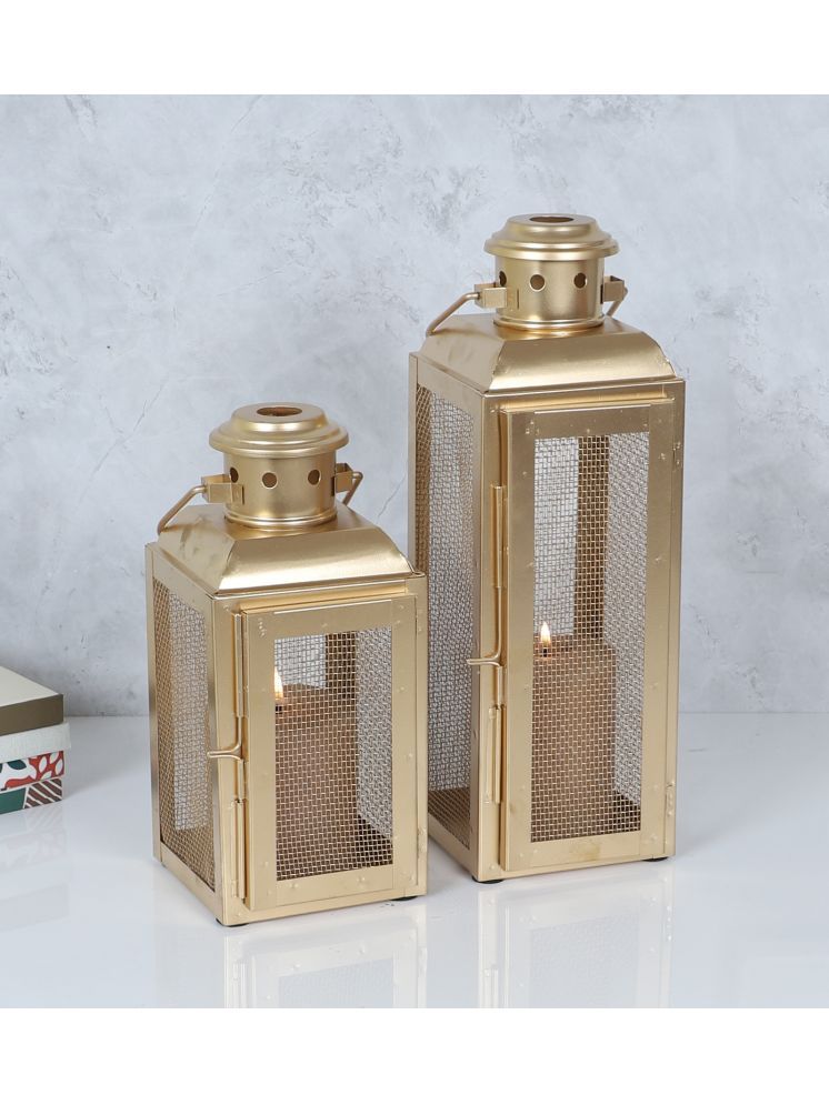     			Urban Hamlet Gold Table Top and Hanging Iron Tea Light Holder - Pack of 1