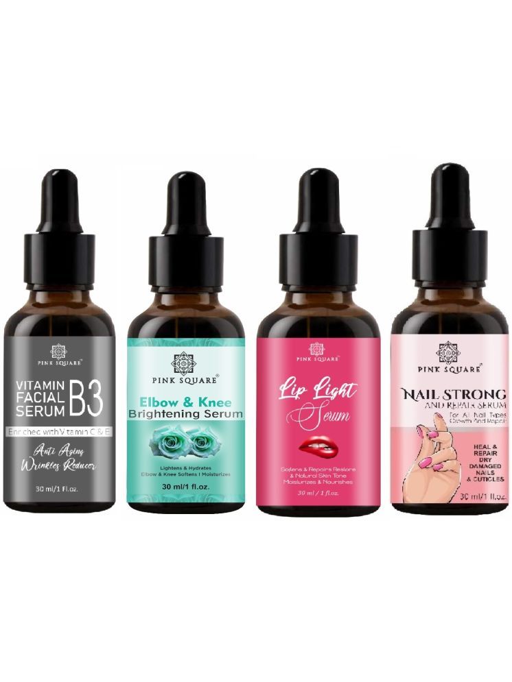     			Vitamin B3 Serum, Elbow and Knee Brightening Serum, Lip Light Serum & Nail Strong and Repair Serum (Each,30ml) Combo of 4