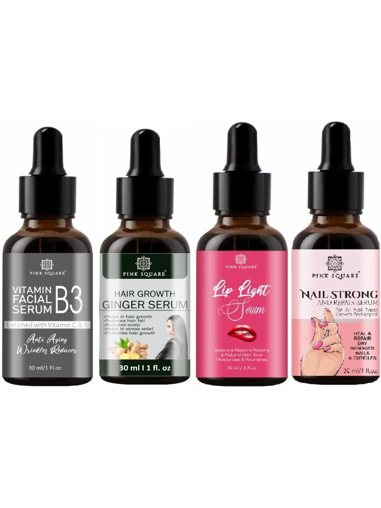     			Vitamin B3 Serum, Hair Growth Ginger Serum, Lip Light Serum & Nail Strong and Repair Serum (Each,30ml) Combo of 4