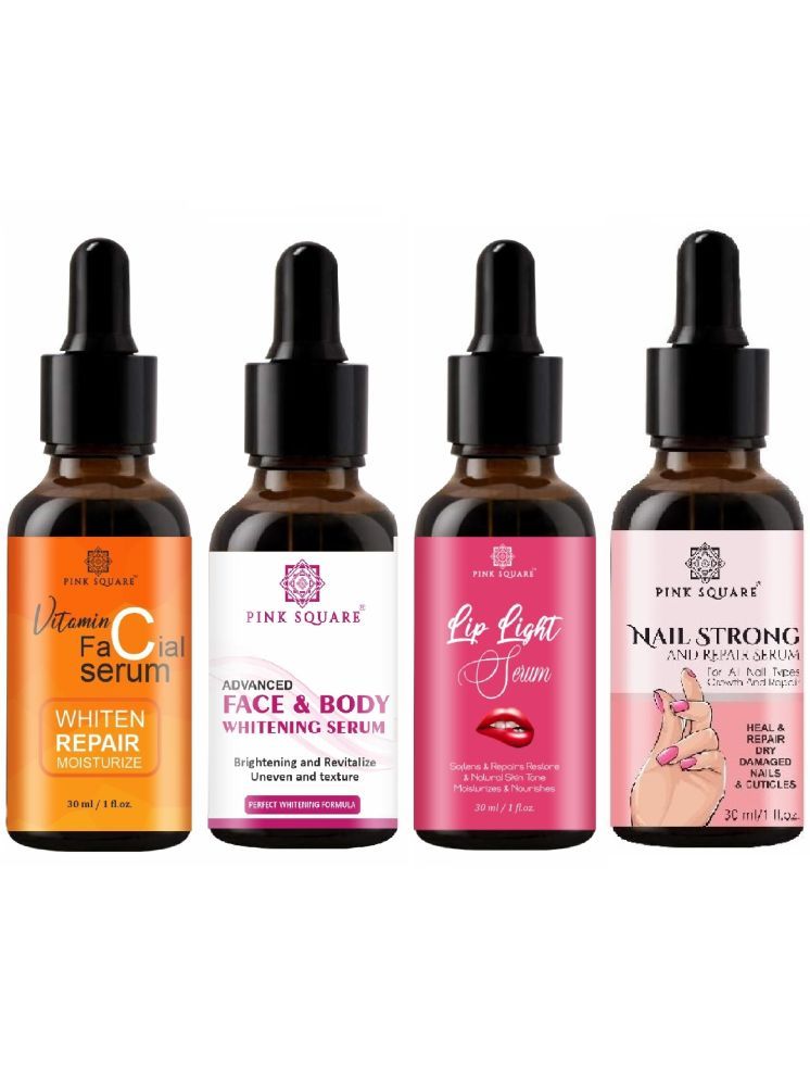     			Vitamin C Face Serum, Face and Body Whitening Serum, Lip Light Serum & Nail Strong and Repair Serum (Each,30ml) Combo of 4