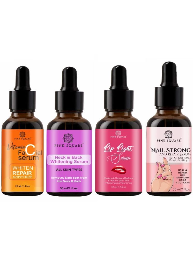     			Vitamin C Face Serum, Neck and Back Whitening Serum, Lip Light Serum & Nail Strong and Repair Serum (Each,30ml) Combo of 4