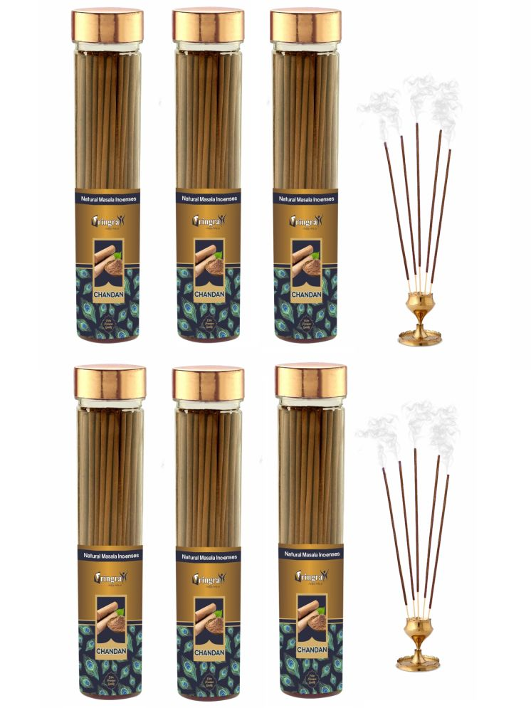     			Vringra Incense Dhoop Sticks Chandan 100 gm ( Pack of 6 )