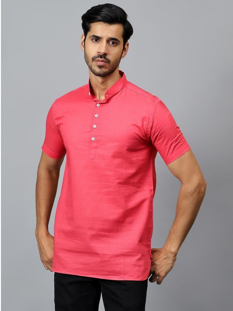     			Yugnik Pink Cotton Men's Regular Kurta ( Pack of 1 )