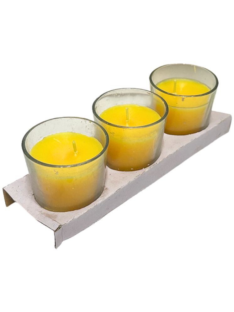     			Dynore Multicolor Votive Candle 6 cm ( Pack of 3 )