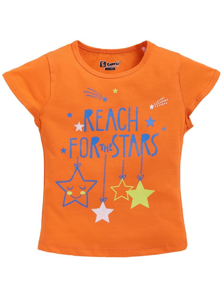     			Eteenz Pack of 1 Girls Cotton Top ( Orange )