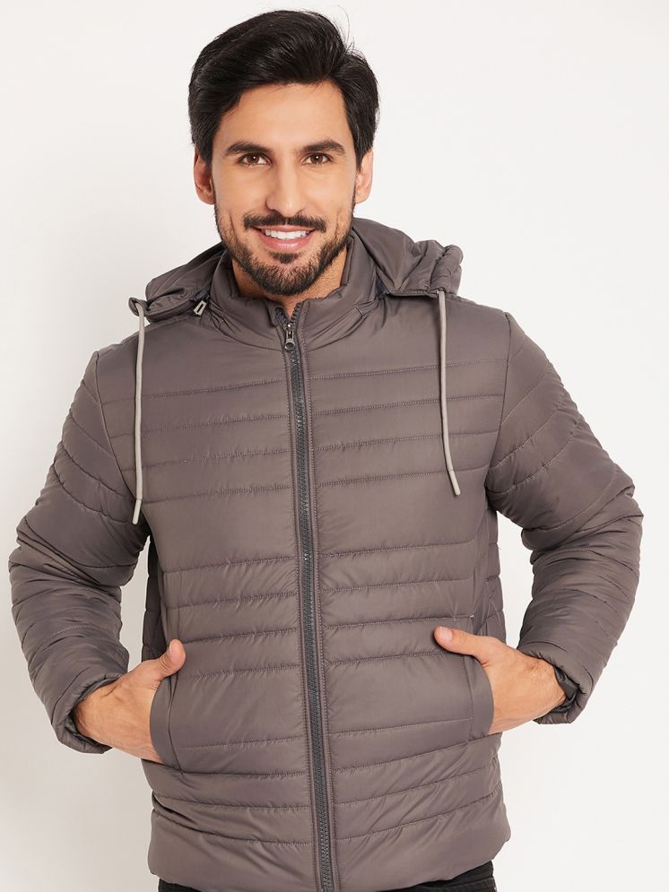     			VERO AMORE Polyester Men's Quilted & Bomber Jacket - Dark Grey ( Pack of 1 )