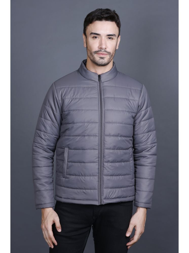     			Zeffit Polyester Men's Quilted & Bomber Jacket - Grey ( Pack of 1 )