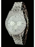 Rhonium Silver Metal Analog Men's Watch