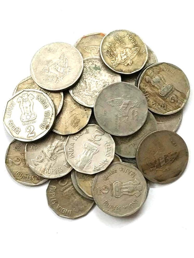     			2 Rupees Big Coin Back Side Indian Map ( Pack of 10 ) Condition as per Image