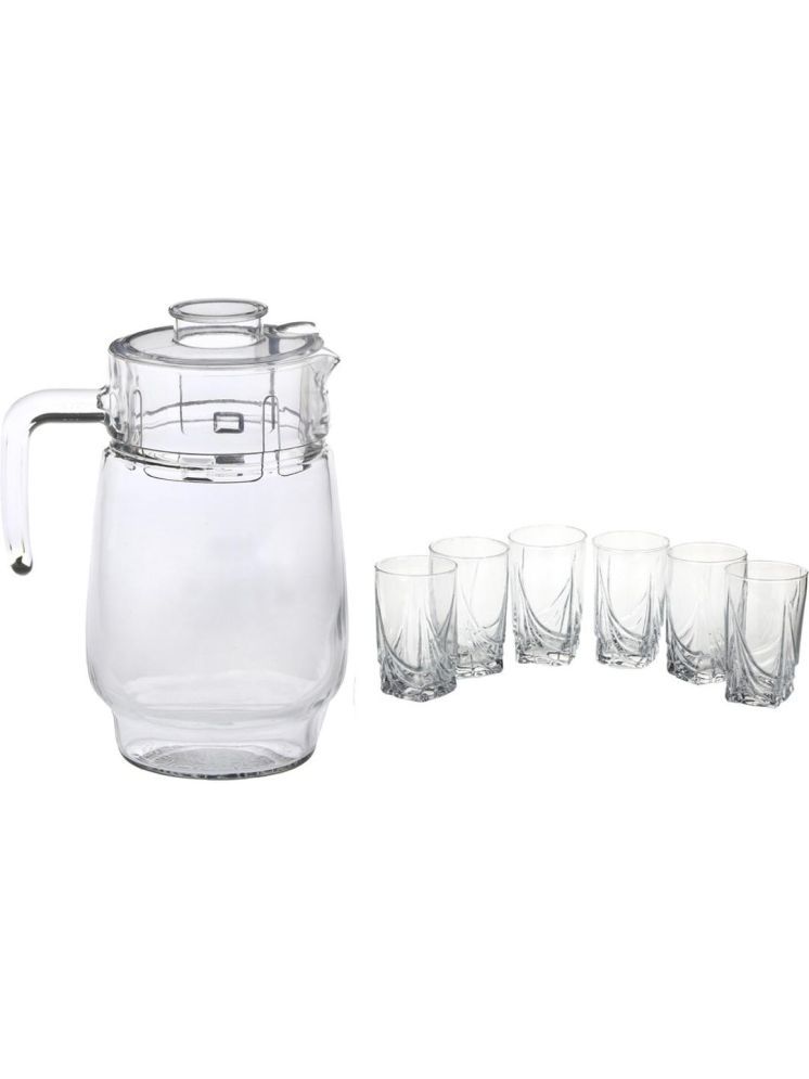     			AFAST Designer Jug & Glass Glass Plain Jug & Glass Set 1750 mL Transparent