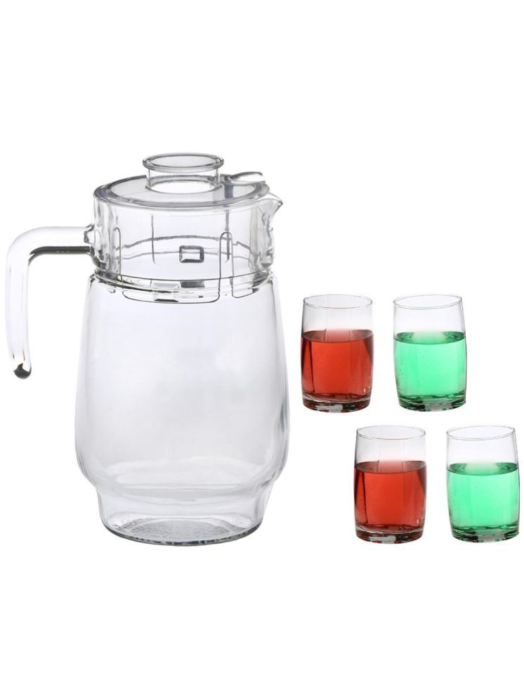     			AFAST Designer Jug & Glass Glass Plain Jug & Glass Set 1750 mL Transparent