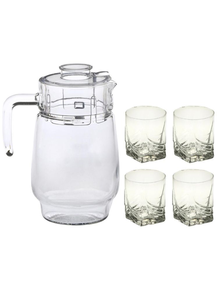     			AFAST Designer Jug & Glass Glass Plain Jug & Glass Set 1750 mL Transparent