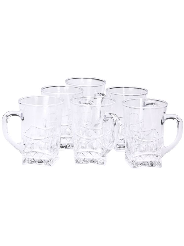     			AFAST Glass Coffee & Tea Cup Floral Glass Tea Cup 100 ml ( Pack of 6 )