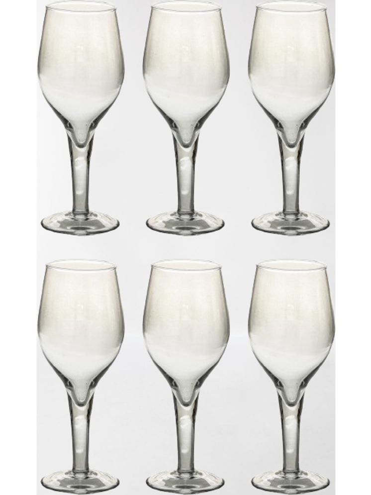     			AFAST Party Glass/Beer Mug Glass Plain Wine Glasses 350 ml ( Pack of 6 ) Transparent