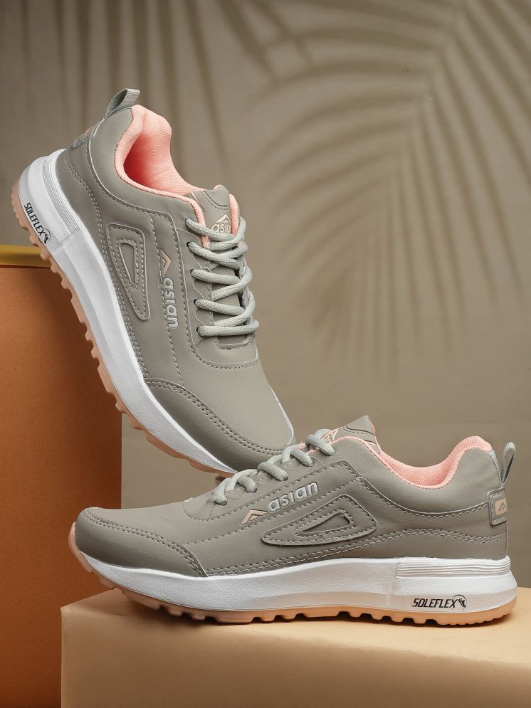     			ASIAN - Light Grey Women's Running Shoes