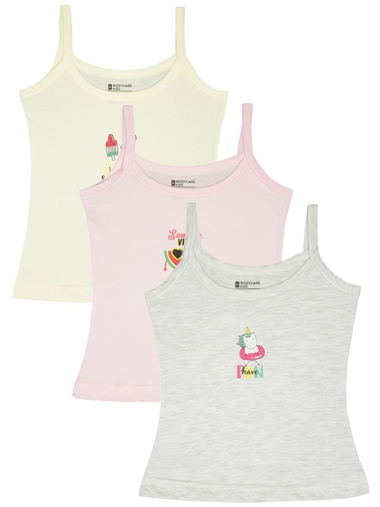     			Bodycare Pack of 3 Baby Girls Cotton Blend Vest ( Multi Color )