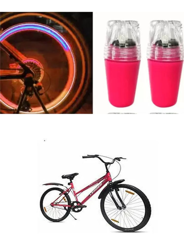     			Cycle Fancy Tyre Light,Tyre Valve Cap (Multicolor, Pack Of 2) For Leader Urban Girl 26T FS DS