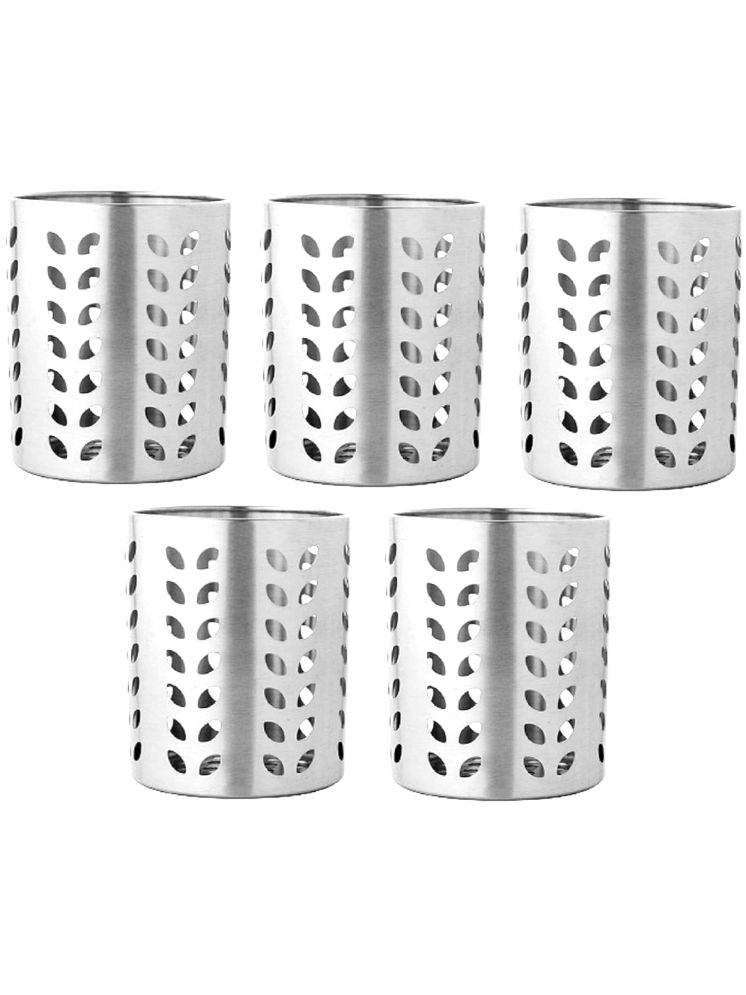     			Dynore Cutlery Holder 5 Pcs Stainless Steel Cutlery Holder Silver ( Pack of 5 )