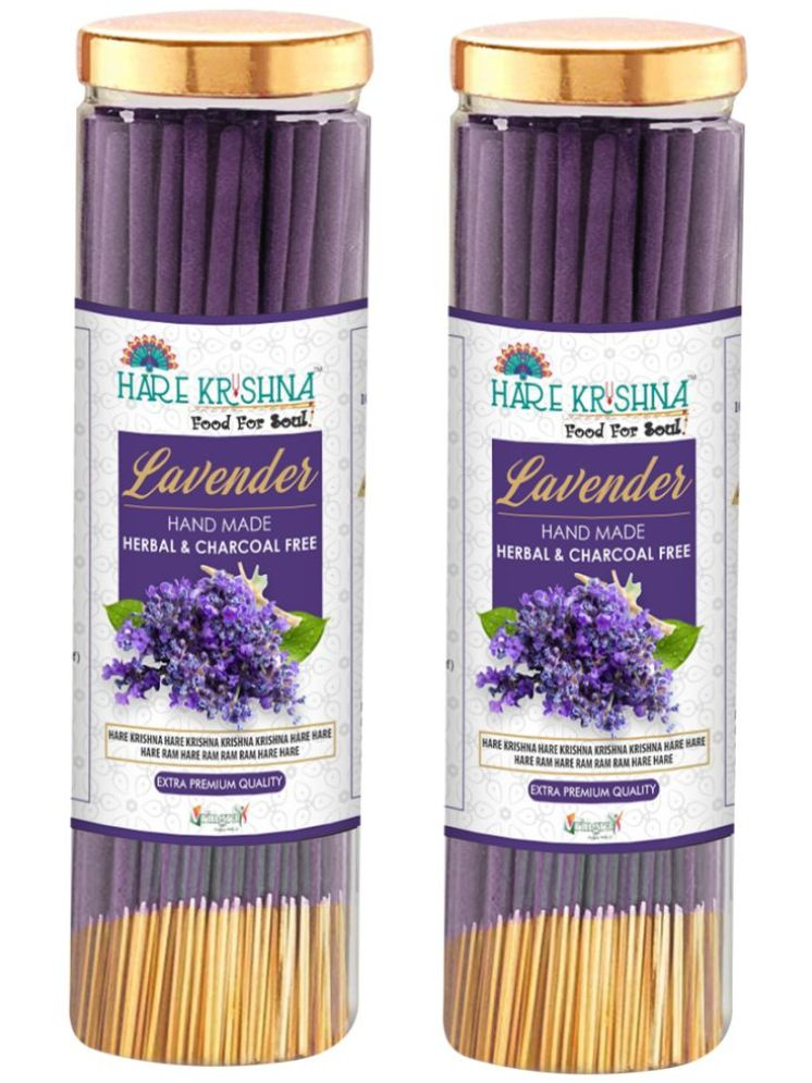     			Hare Krishna Food For Soul Incense Dhoop Sticks Lavender 200 gm ( Pack of 2 )