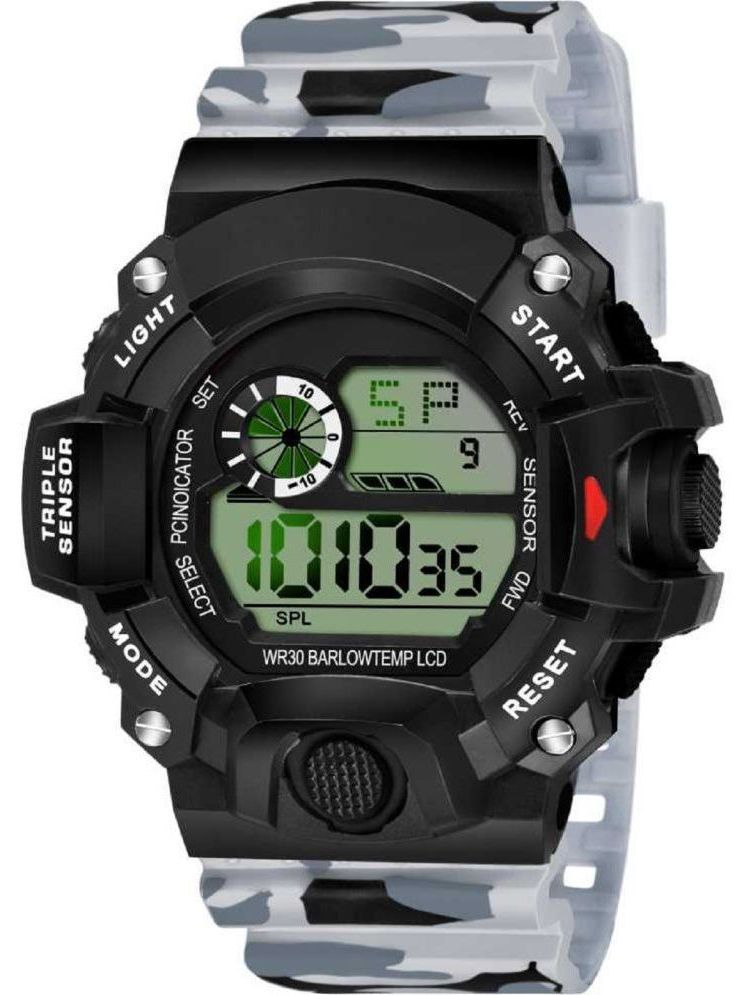     			Rhonium Multicolor PU Digital Men's Watch