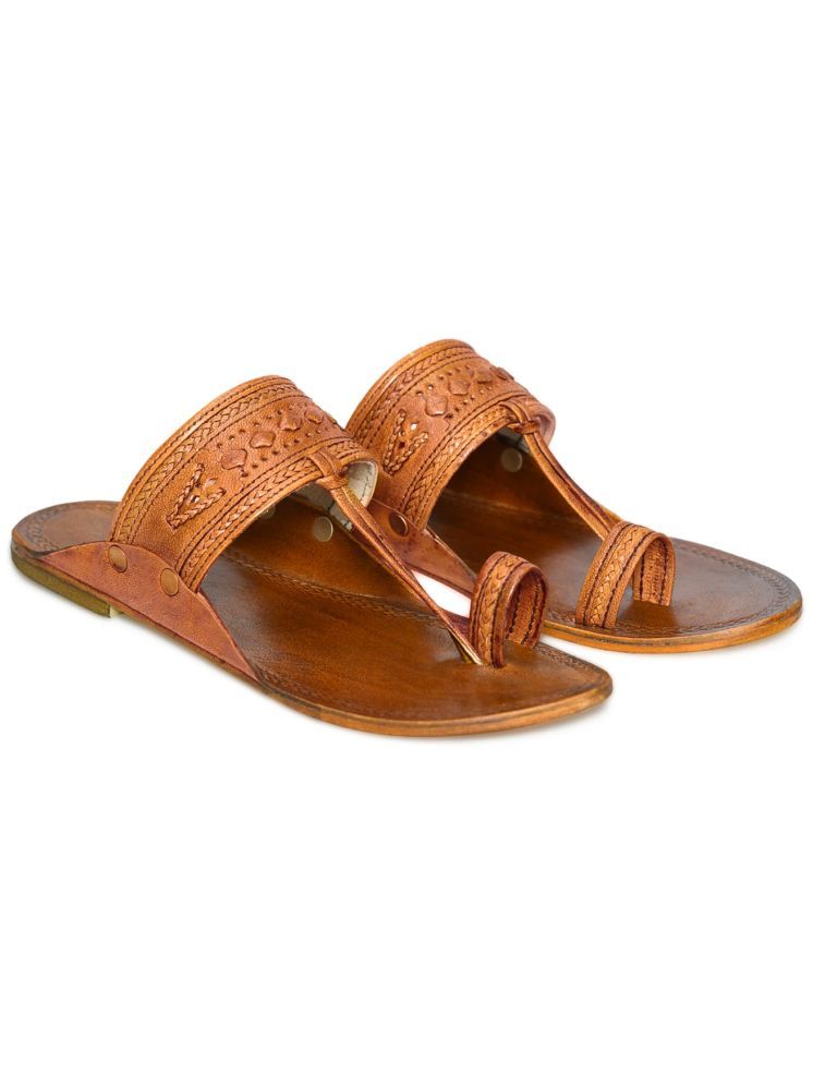     			STEPHORN Tan Men's Kolhapuris