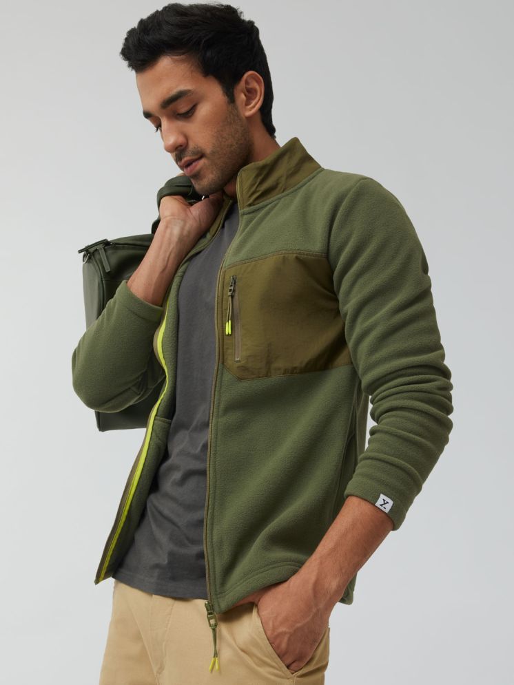     			XYXX Polyester Blend Men's Casual Jacket - Olive ( Pack of 1 )