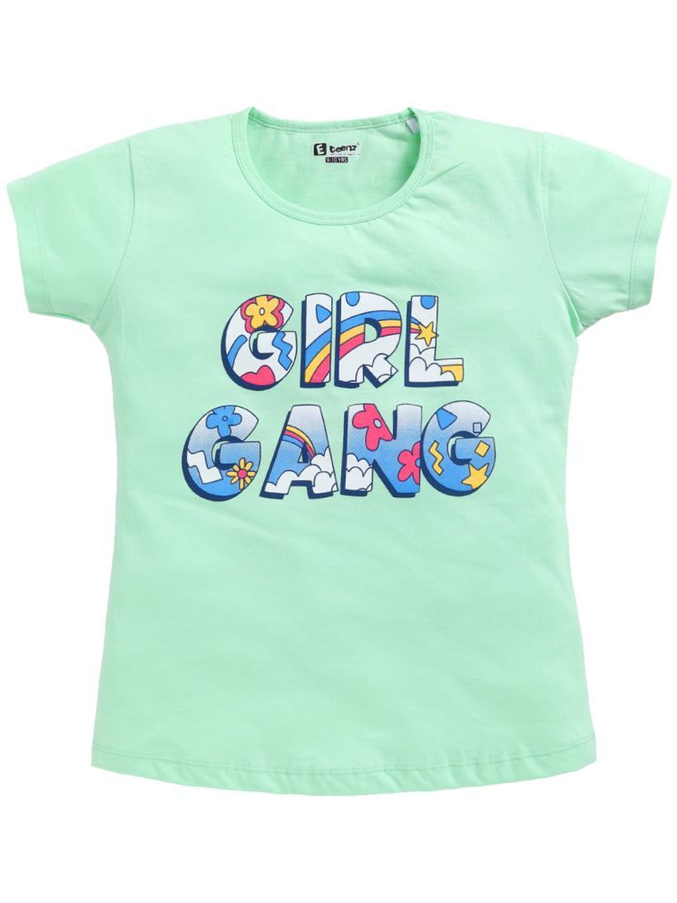     			Eteenz Pack of 1 Girls Cotton Top ( Lime Green,Mint Green )