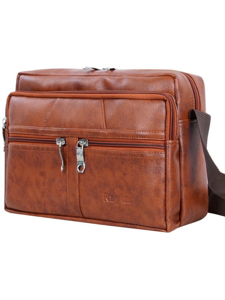     			Raylan Brown Solid Messenger Bag