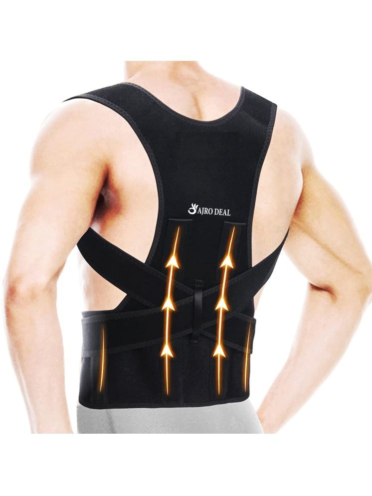     			AJRO DEAL Black Back Support ( Pack of 1 )