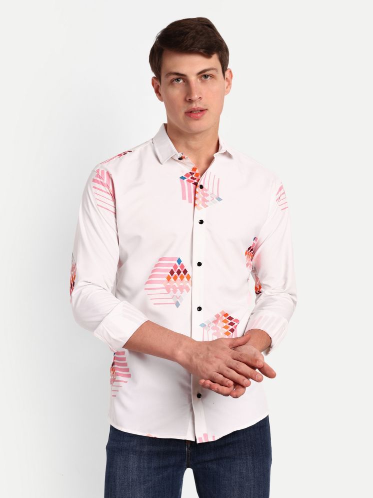     			colorwings Cotton Blend Slim Fit Printed Full Sleeves Men's Casual Shirt - Off-White ( Pack of 1 )