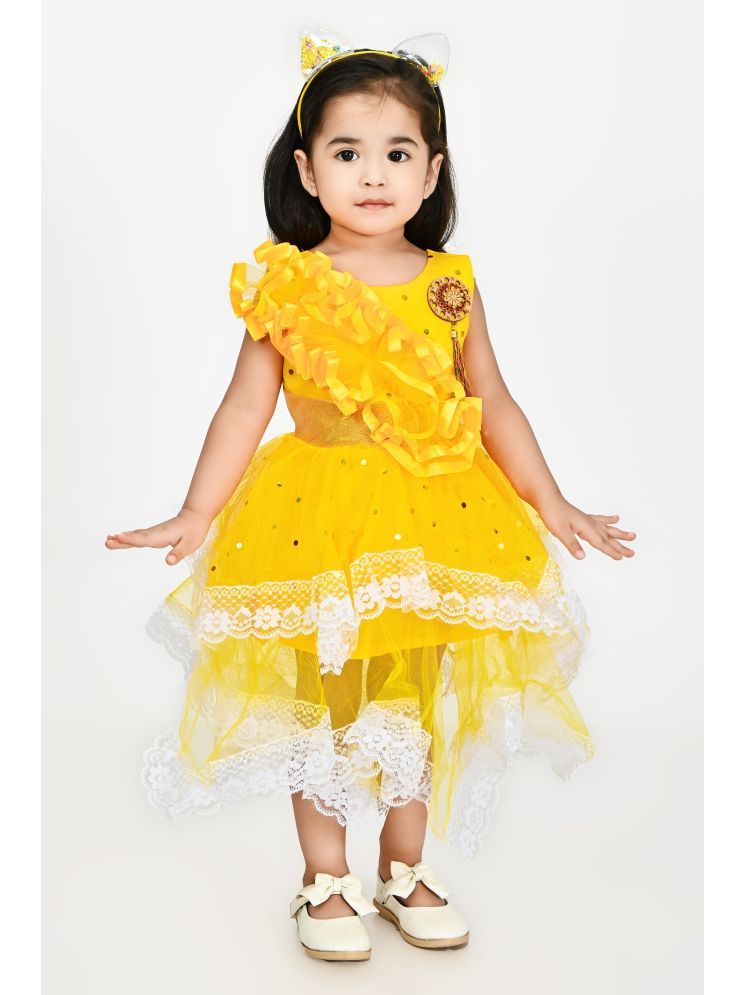     			IMON BASID Pack of 1 Baby Girls Net Frock ( Yellow )