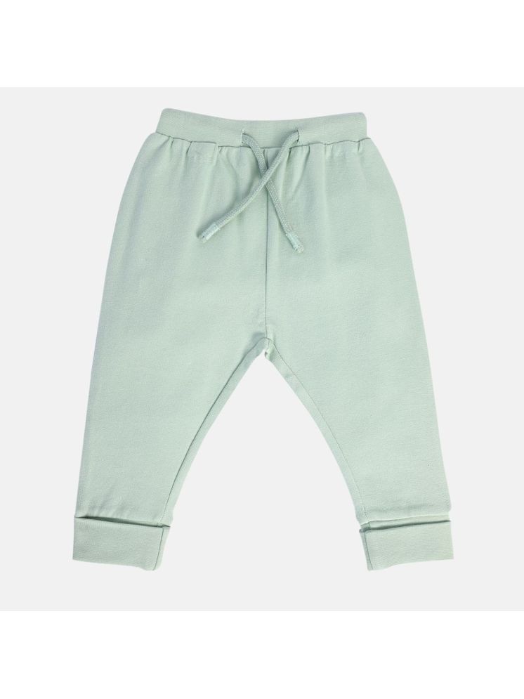     			Miniklub Baby Boys All Around Elastic Full Length Knit Jogger (Green Color)