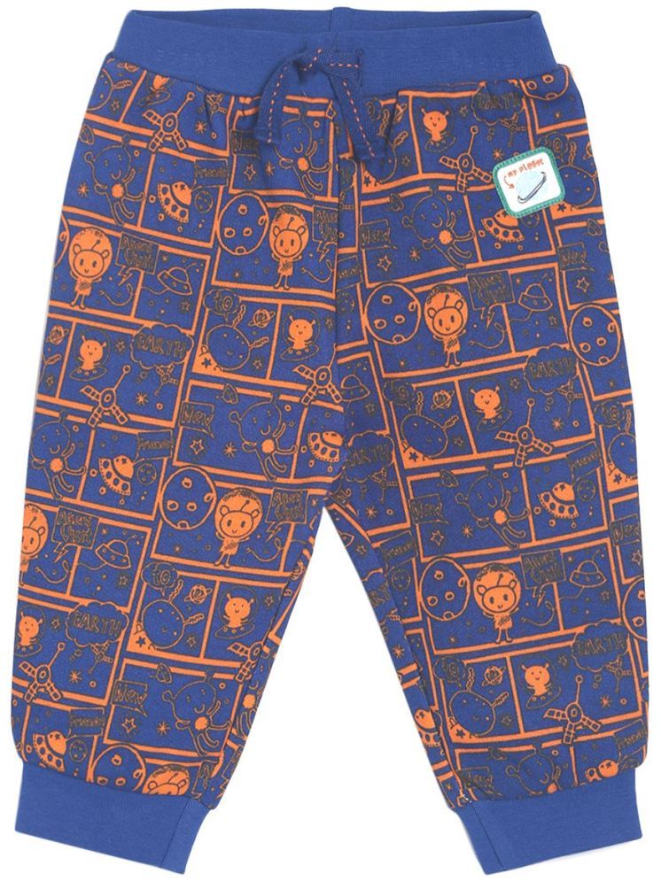     			Miniklub Baby Boys  Full Length Knit Jogger (Blue Color)