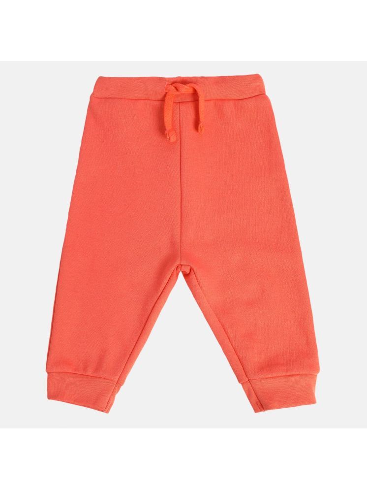     			Miniklub Baby Girls All Around Elastic Full Length Knit Jogger (Carrot Red Color)