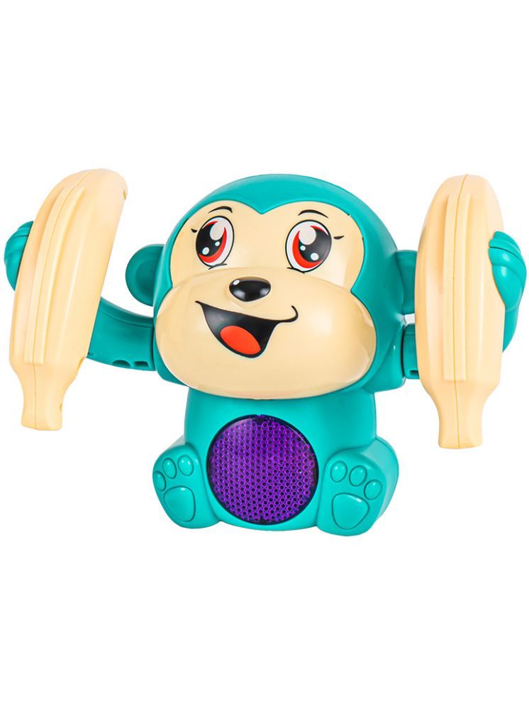     			PANSHUB Voice and Touch-Controlled Rolling Monkey Toy - Flipping, Dancing, and Tumbling Banana Monkey with Light and Sound Effects - Ideal Birthday Gift for Boys and Girls