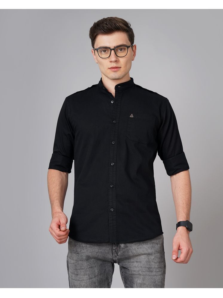     			Paul Street 100% Cotton Slim Fit Solids Full Sleeves Men's Casual Shirt - Black ( Pack of 1 )