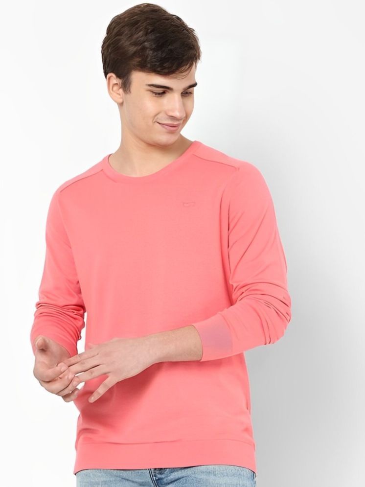     			curvy comfort Cotton Blend Regular Fit Solid Full Sleeves Men's Round T-Shirt - Pink ( Pack of 1 )